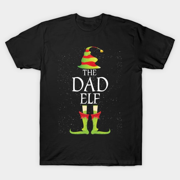 Dad Elf Family Matching Christmas Group Funny Gift T-Shirt by Davishasari